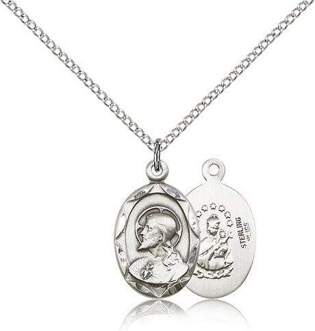 Profile of Christ Scapular Medal Necklace