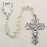 April Birthstone Rosary (Crystal) - Rhodium Plated