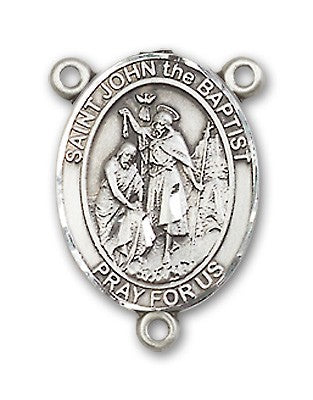 St. John the Baptist Rosary Centerpiece Sterling Silver or Pewter