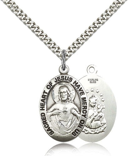 Raised Border Learn of Me Men's Scapular Necklace