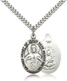 Raised Border Learn of Me Men's Scapular Necklace