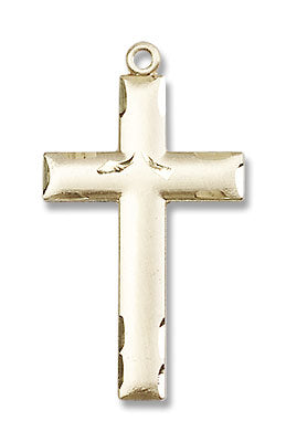 Matte Cross Pendant with Etchings
