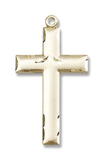 Matte Cross Pendant with Etchings