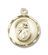 Round Etched Cross Necklace