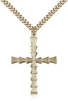 Fluted Crossbar Cross Necklace