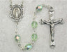 August Birthstone Rosary (Peridot) - Sterling Silver