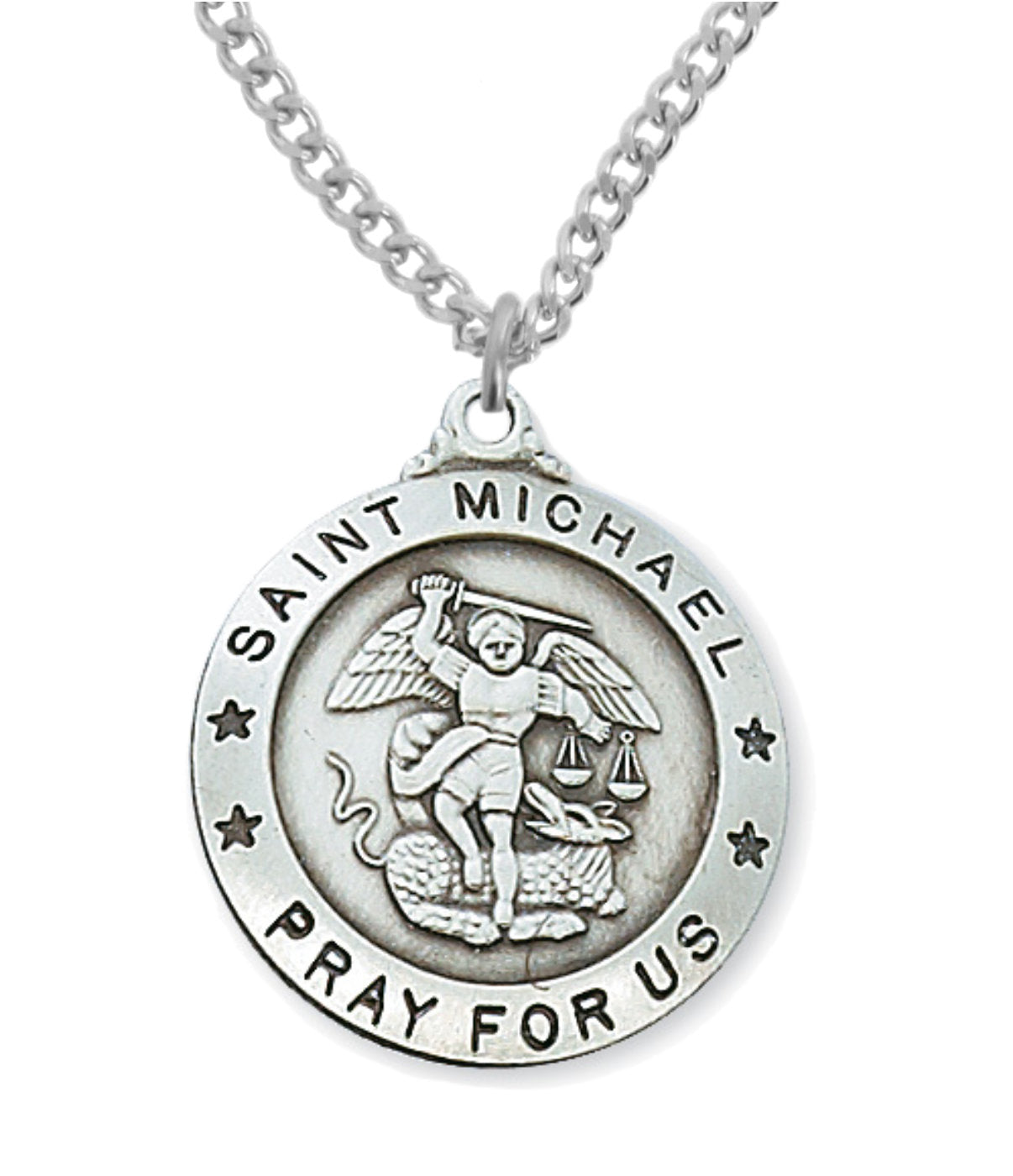 Round St. Michael Medal for Men