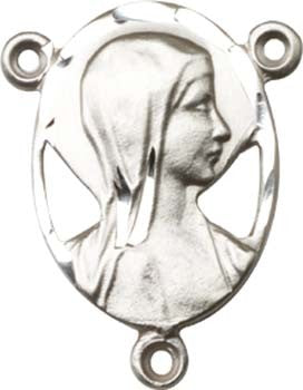 Madonna Sterling Silver Rosary Centerpiece