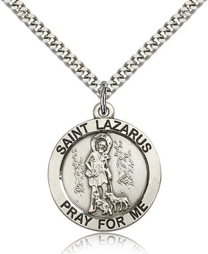 Round Saint Lazarus Medal for Men