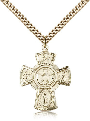 Five-Way Medal with Large Center Dove for Women