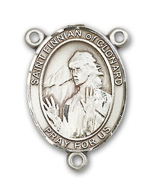 St. Finnian of Clonard Rosary Centerpiece Sterling Silver or Pewter