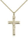 Women's High Polish Block Style Crucifix Necklace