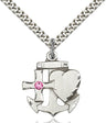 Faith Hope and Charity Pendant with Birthstone Option