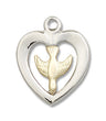 Women's Heart Shaped Holy Spirit Medal