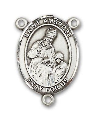 St. Ambrose Rosary Centerpiece Sterling Silver or Pewter