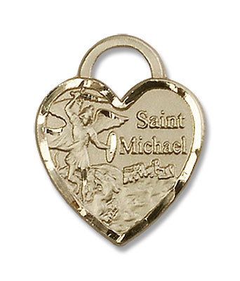 Heart Shaped St. Michael The Archangel Medal for Women