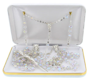 Silver Tone and Crystal Wedding Lasso Rosary