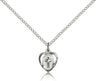 Baby Heart and Cross Pendant