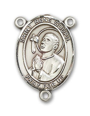 St. Rene Goupil Rosary Centerpiece Sterling Silver or Pewter