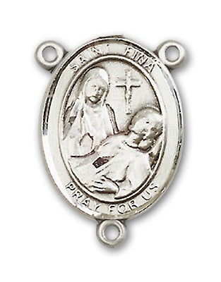 St. Fina Rosary Centerpiece Sterling Silver or Pewter