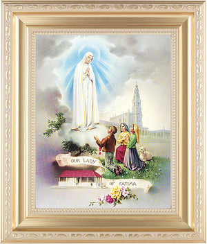 Our Lady of Fatima 8x10 Framed Print Under Glass