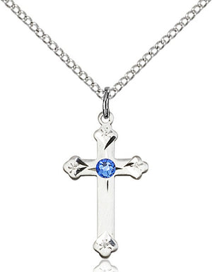 Cross Pendant with Birthstone Options for Youth