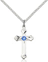 Cross Pendant with Birthstone Options for Youth
