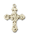 Women's Ornate Heavy Etching Cross Pendant
