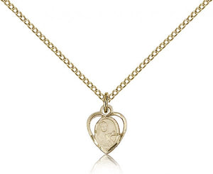 Petite St. Theresa Heart Shaped Necklace