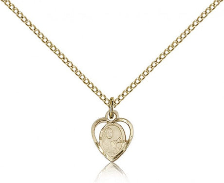 Petite St. Theresa Heart Shaped Necklace