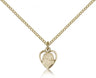 Petite St. Theresa Heart Shaped Necklace