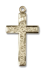Cross Pendant with Scrolls