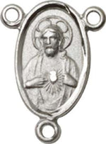 Scapular Sterling Silver Rosary Centerpiece