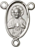 Scapular Sterling Silver Rosary Centerpiece