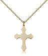 High Polish Budded Tip Cross Pendant