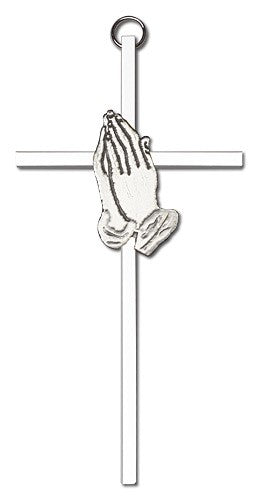Praying Hands Wall Cross 6"