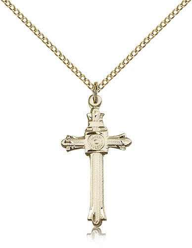 Radial Center Cross Necklace
