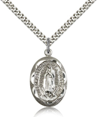 Our Lady of Guadalupe Scalloped Edges Medal