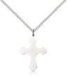 High Polish Budded Tip Cross Pendant