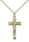 Women's Scroll Design Crucifix Necklace