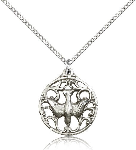 Holy Spirit Cut Out Round Medal for Women