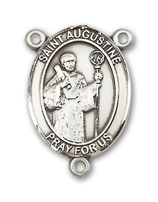 St. Augustine Rosary Centerpiece Sterling Silver or Pewter