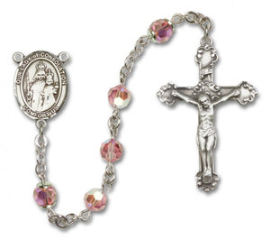 Our Lady of Consolation Rosary Sterling Silver Heirloom Rosary Fancy Crucifix