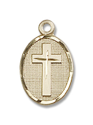 Oval Pendant with Cross Center Necklace