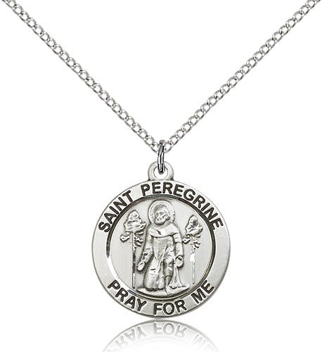St. Peregrine Round Medal Necklace