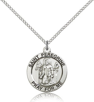 St. Peregrine Round Medal Necklace