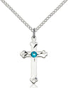 Cross Pendant with Birthstone Options for Youth