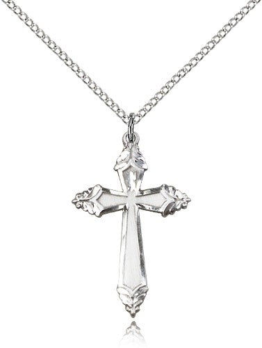 Cross Necklace with Layered Tips