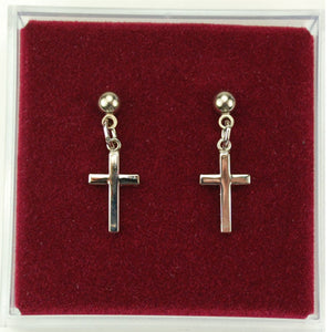 Plain Cross Dangle Earrings