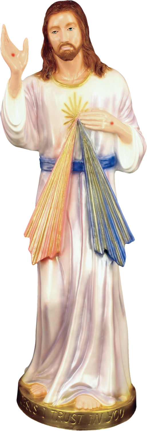 Plastic Divine Mercy Statue - 24'H